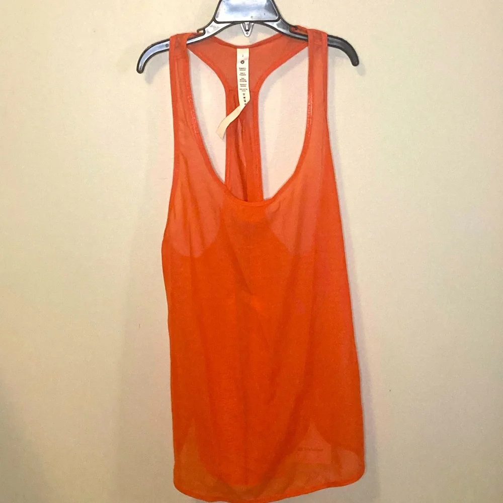 NWT lululemon 105 mesh singlet racerback tank top in poppy coral orange - Picture 1 of 5